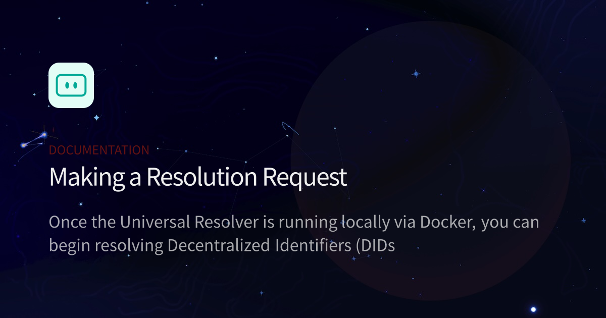 Unsigned Resolution Sample Making a Resolution Request